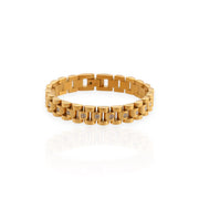 bracelet montre acier inoxydable plaqué or