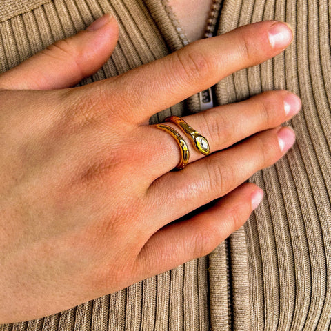 bague réglable plaqué or