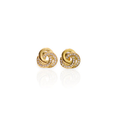 boucles d'oreilles puces en acier inoxydable plaqué or