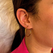 boucles d'oreilles créoles acier inoxydable plaqué or