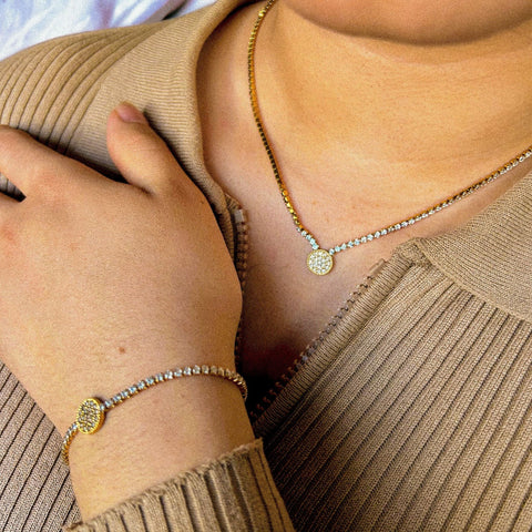bracelet serti diamant acier inoxydable