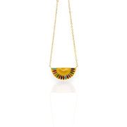 collier multi-color acier inoxydable plaqué or