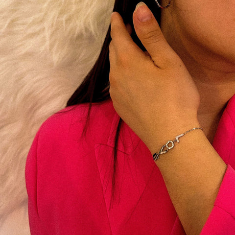 bracelet écriture love en acier inoxydable plaqué or