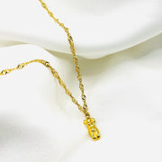 Collier torse femme acier inoxydable plaqué or