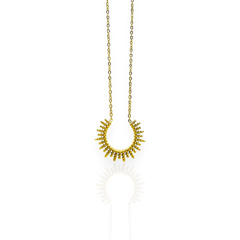 collier plaqué or soleil