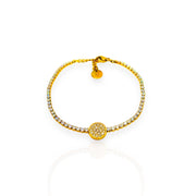 bracelet serti diamant acier inoxydable