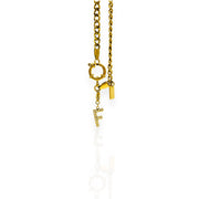 Collier personnalisable lettre en plaqué or acier inoxydable