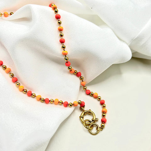 collier perle en acier inoxydable 