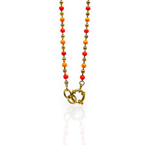 collier perle en acier inoxydable