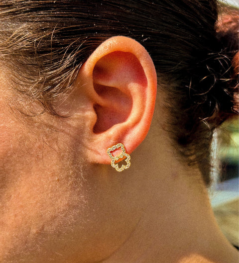 Boucles d'oreilles puces nounours  | Teddy