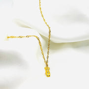 Collier torse femme acier inoxydable plaqué or