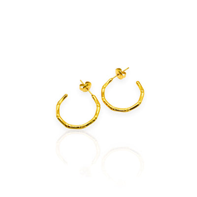 Boucles d'oreilles créoles acier inoxydable plaqué or ou argent