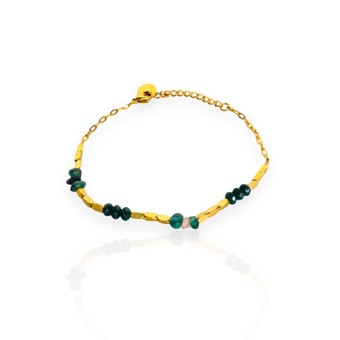 Bracelet pierres émeraudes | Jade