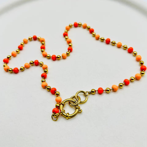 collier perle en acier inoxydable