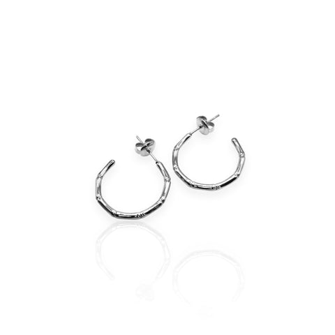 Boucles d'oreilles créoles acier inoxydable plaqué or ou argent