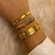 bracelet jonc plaqué or style cartier