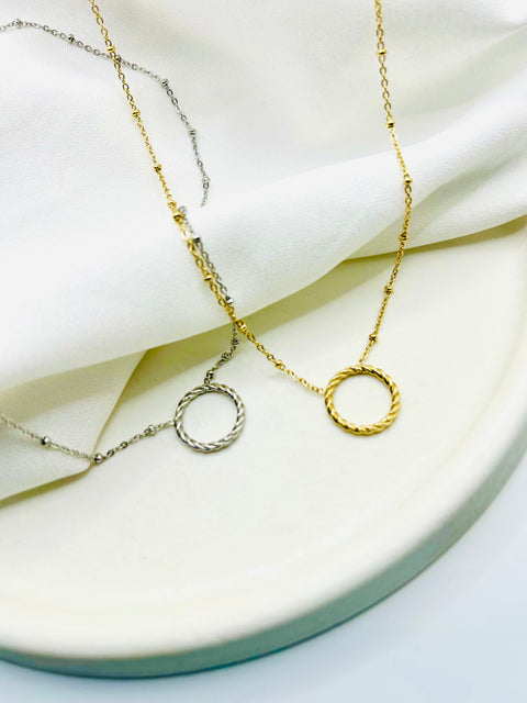 collier Plaqué or ou argent acier inoxydable