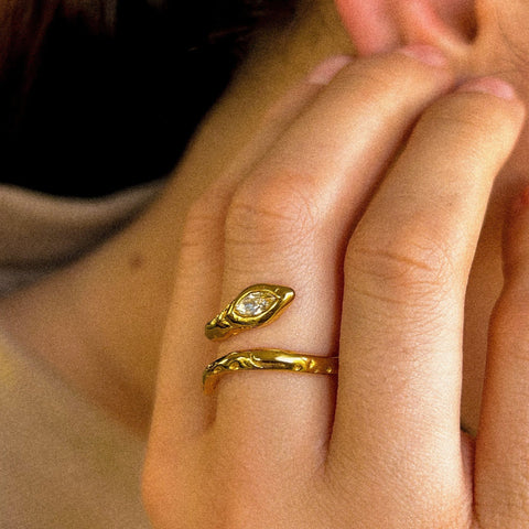 bague réglable plaqué or