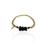 bracelet nounours teddy acier inoxydable plaqué or 