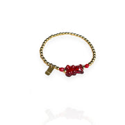 bracelet nounours teddy acier inoxydable plaqué or 