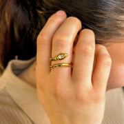 bague réglable plaqué or