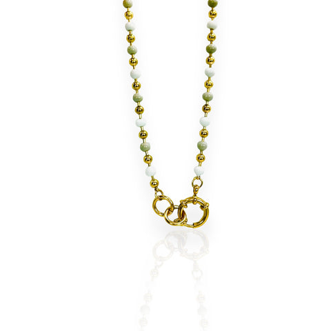 collier perle en acier inoxydable