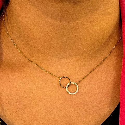 collier acier inoxydable plaqué or fatyna paris