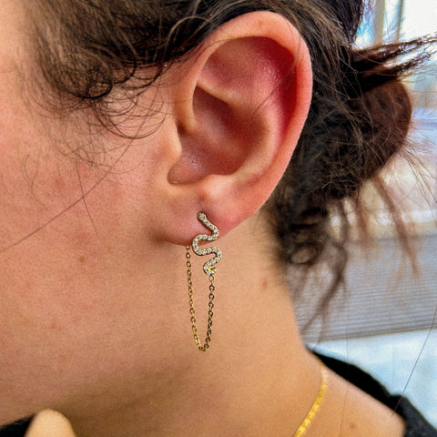 Crystal earrings | Snake