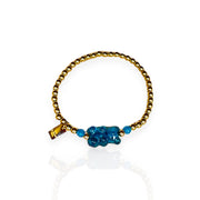 bracelet nounours teddy acier inoxydable plaqué or 