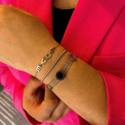 bracelet écriture love en acier inoxydable plaqué or
