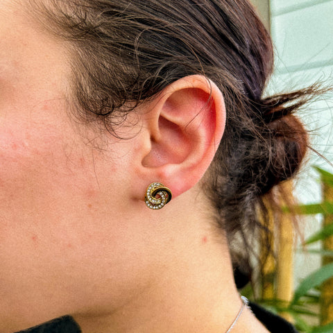 boucles d'oreilles puces en acier inoxydable plaqué or