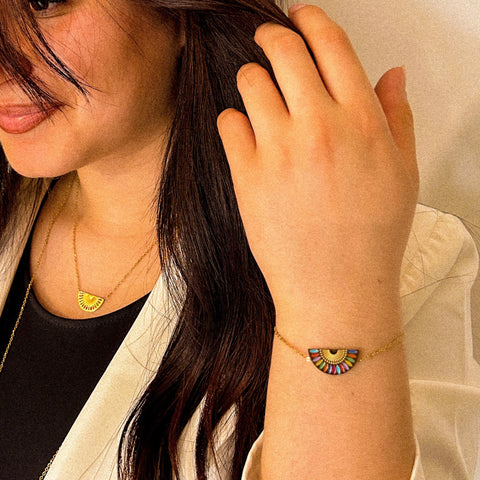 Bracelet multicolore en acier inoxydable, bijoux pas cher