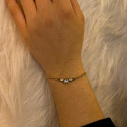 bracelet en acier inoxydable sublime plaqué or