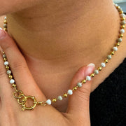 collier perle en acier inoxydable