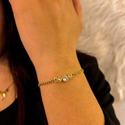 bracelet en acier inoxydable sublime plaqué or