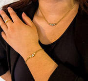 bracelet en acier inoxydable sublime plaqué or