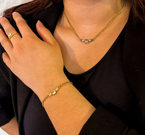 bracelet en acier inoxydable sublime plaqué or